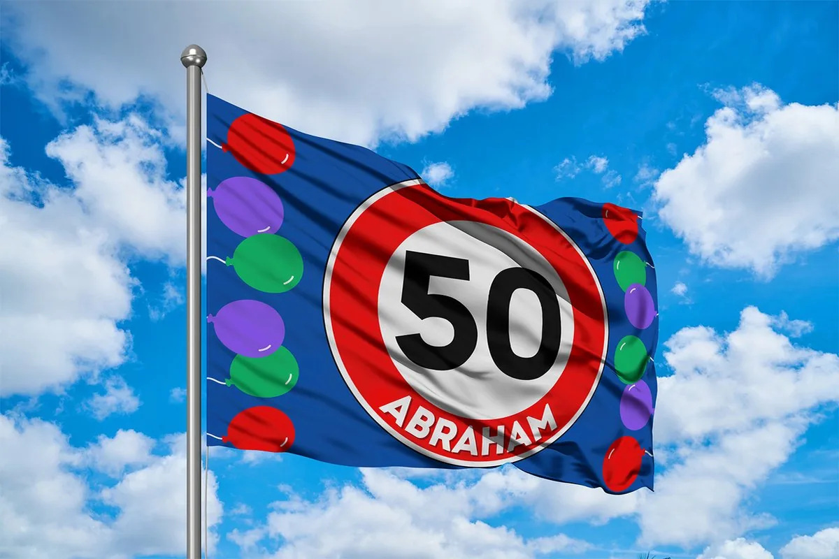 Abraham 50 jaar vlag