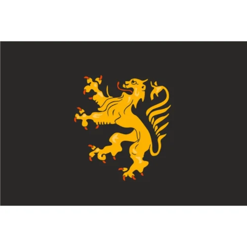 Vlag van het hertogdom Brabant, gouden leeuw op zwart