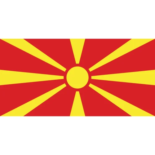 Noord-Macedonische Vlag - nationale vlag van Noord-Macedonië