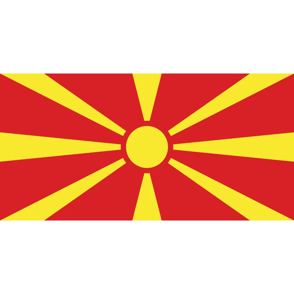 Noord-Macedonische Vlag - nationale vlag van Noord-Macedonië