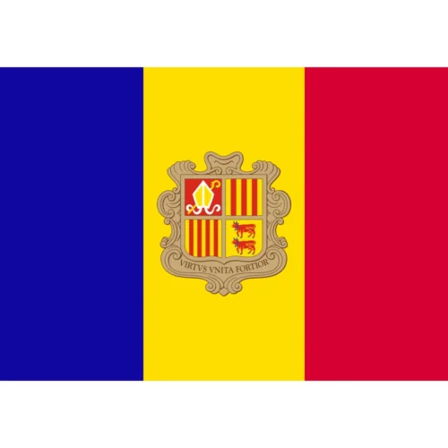 Vlag van Andorra - nationale vlag van Andorra