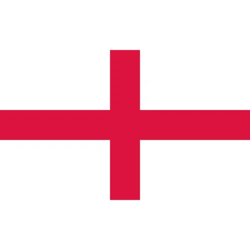 Engelse vlag met het rode Sint-Joriskruis op wit